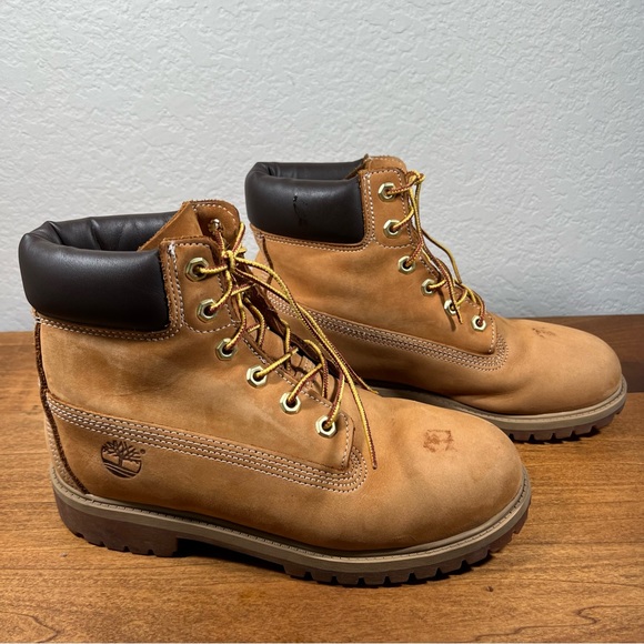 TIMBERLAND Men’s PREMIUM 6-INCH WATERPROOF BOOTS Wheat Nubuck  12909 Size 6 - Picture 8 of 8